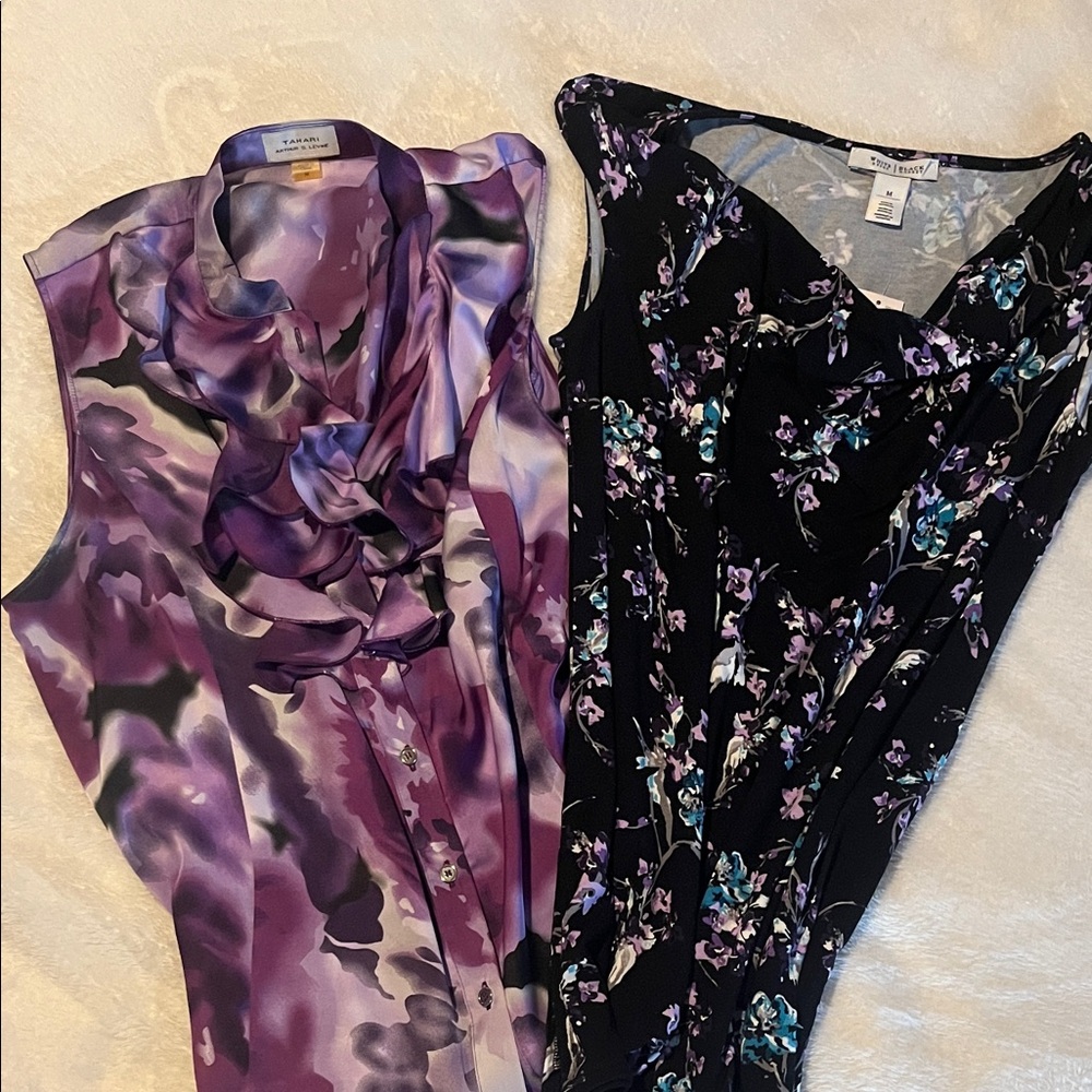 Pair of dressy sleeveless tops